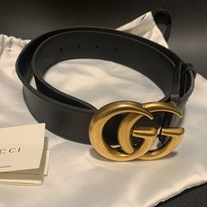 (Sold) Authentic Gucci Toscano Leather GG Belt